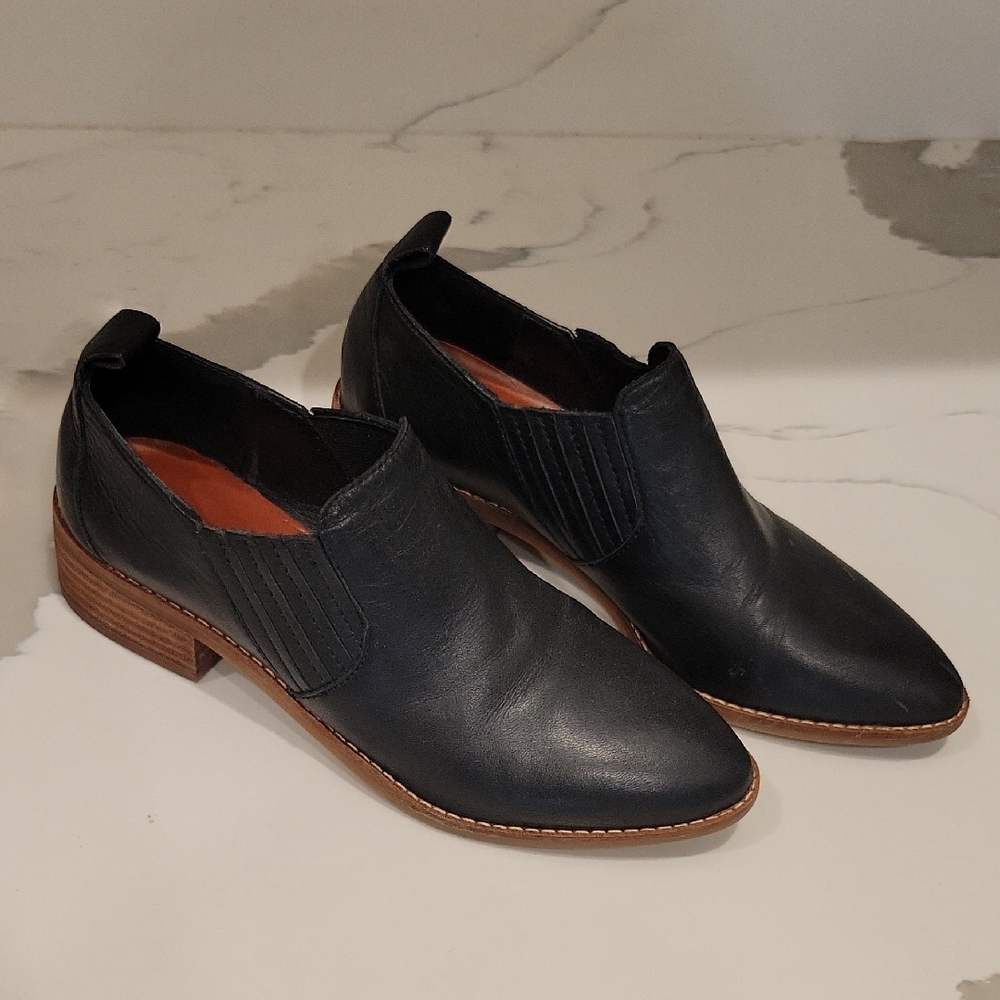Lucky Brand Black Leather Loafers Size 5